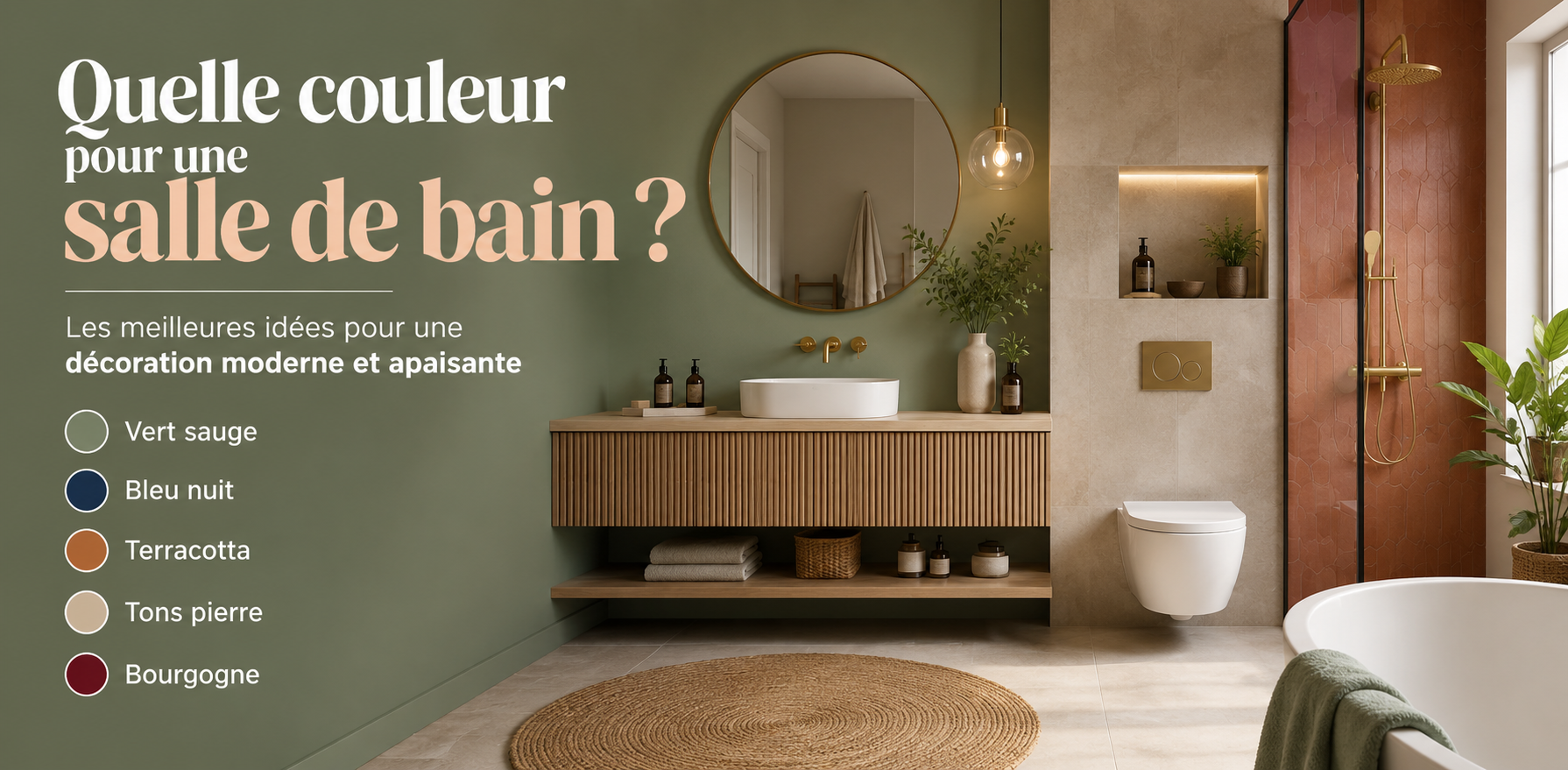 Quelle couleur pour une salle de bain ? Les meilleures idées pour une décoration moderne et apaisante